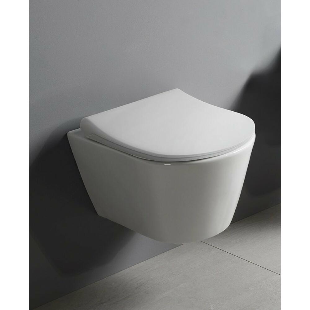 Slim WC Sitz für Ava mit Soft Close System, weiß